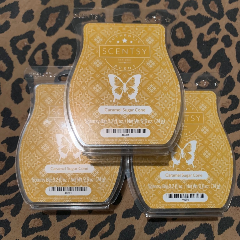 SCENTSY BARS. CARAMEL SUGAR CONE SCENT (3 Pack)